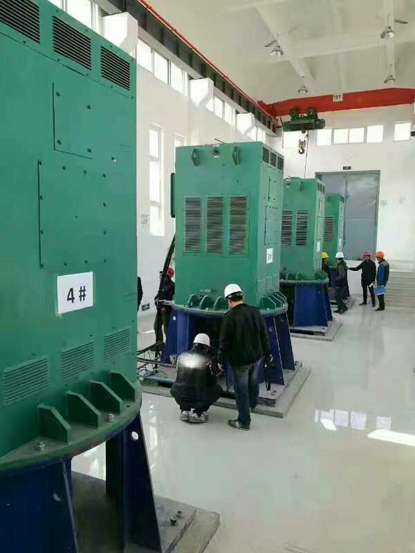 华蓥某污水处理厂使用我厂的立式高压电机安装现场